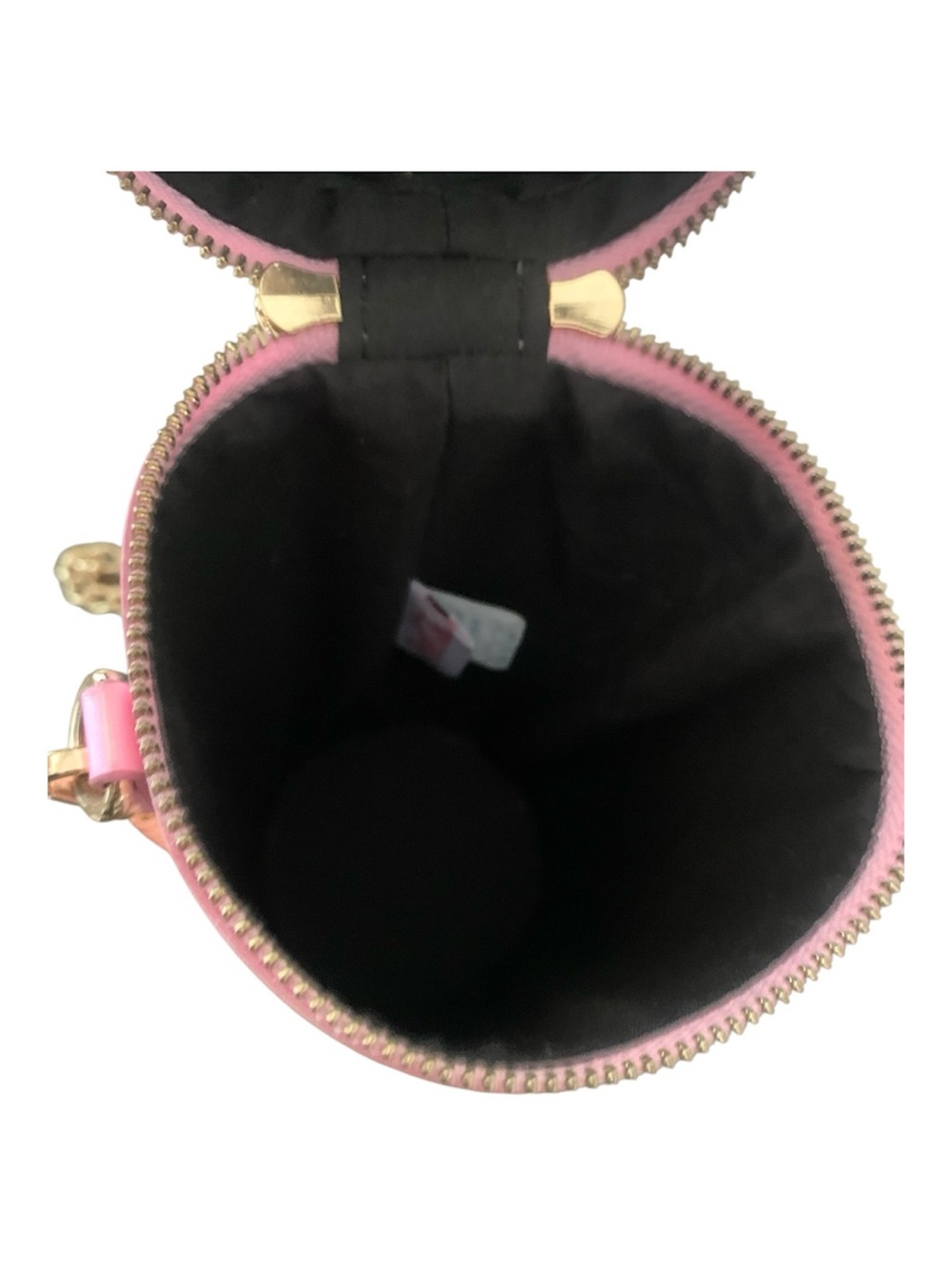 Cherry Coke Pink Cylinder Crossbody Bag with Gold Chain - Picture 3 of 3